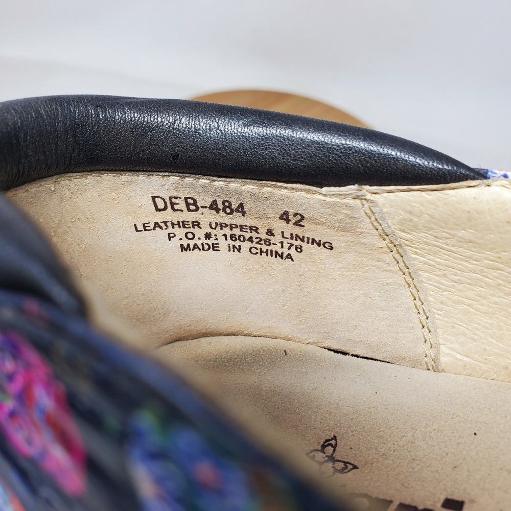Alegria Debra Clogs Womens 42 Black Purple Pink‎ Sugar Skulls Loafer Shoes - Picture 13 of 15